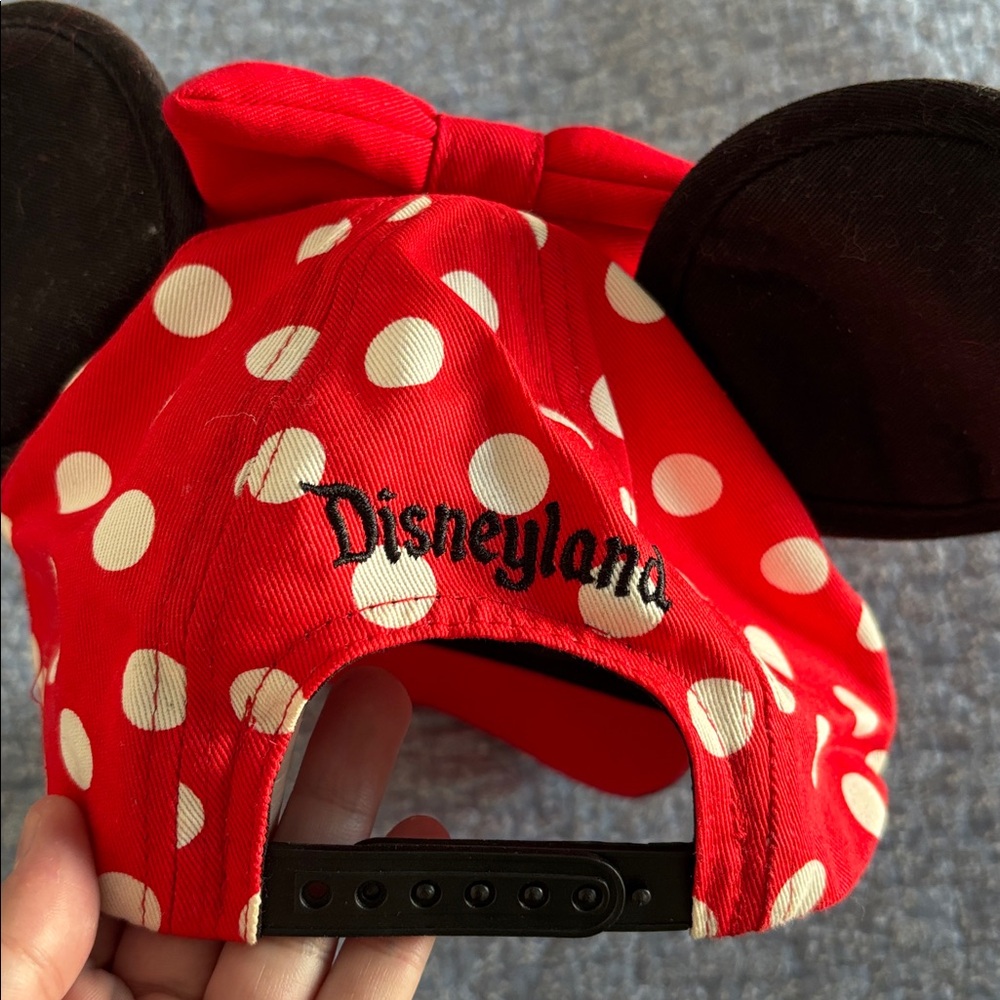 Disney Minnie Mouse Red, White & Black Polka Dot Cap - Picture 9 of 12